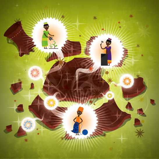 Pieces of clay and wisdom scattered on the ground.