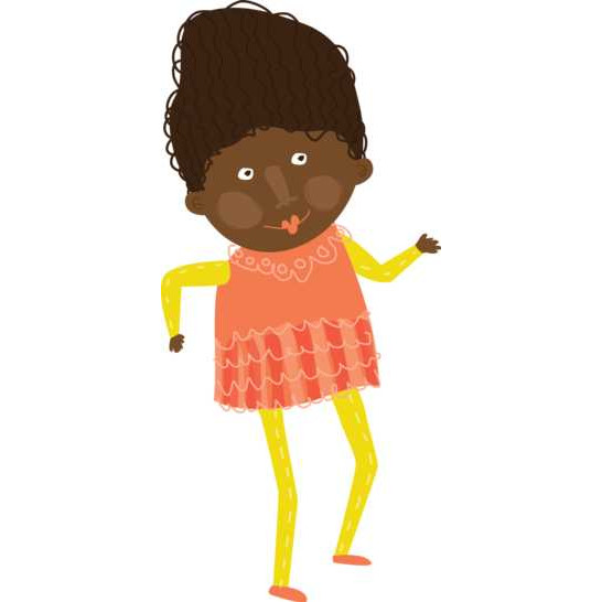 A girl asking a question.