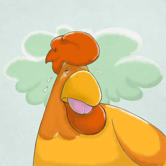 An ill-looking chicken.