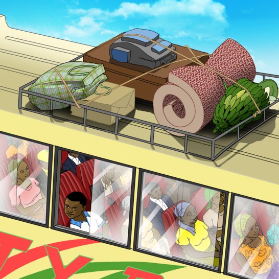 A boy staring out of a bus window.